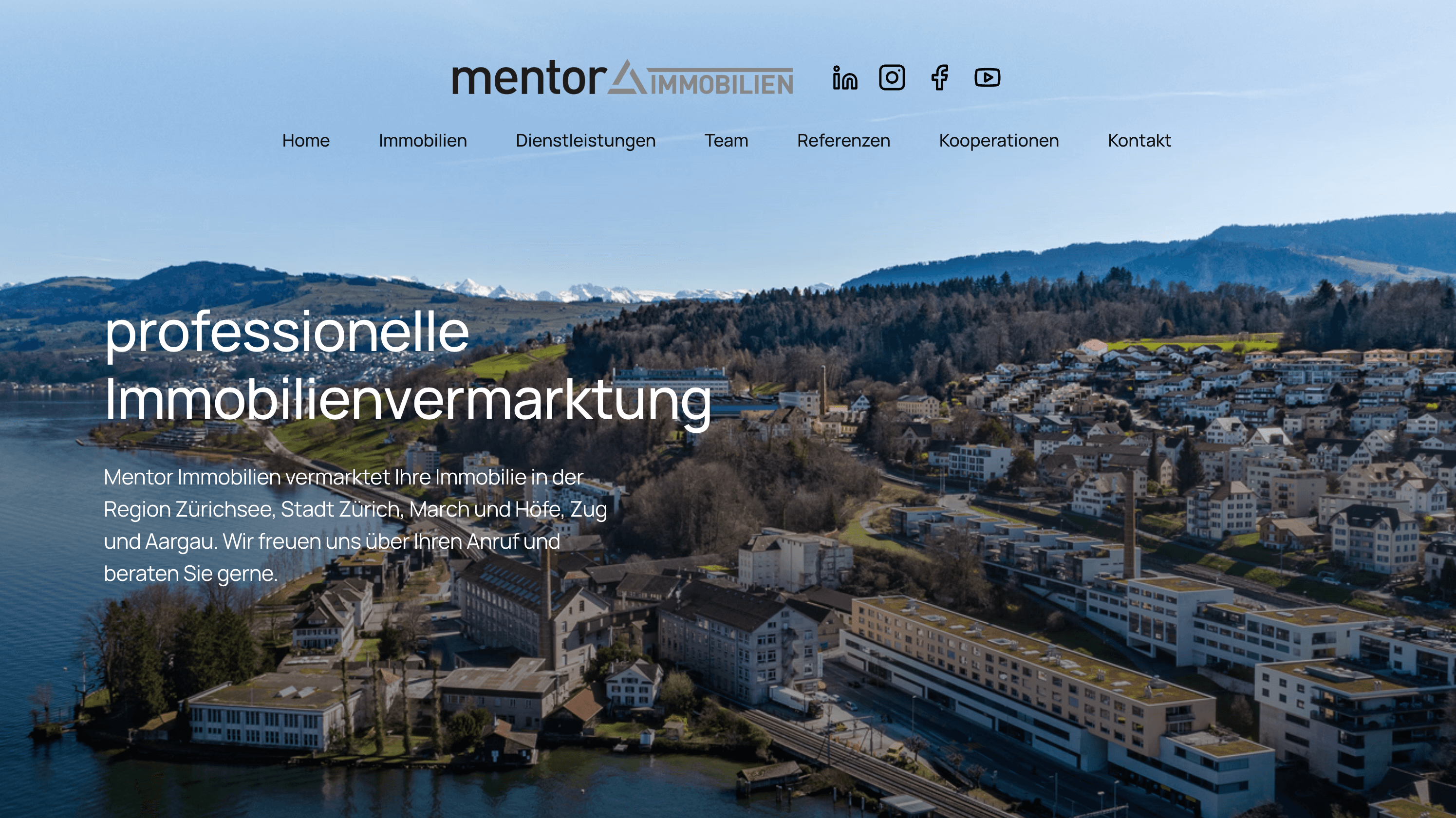 Mentor Treuhand AG anteprima sito web